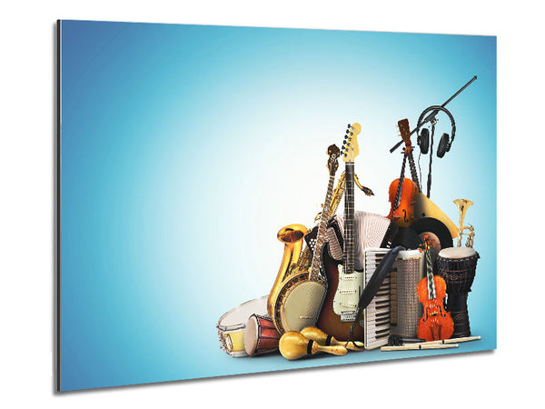 Musical instruments band Metal Print