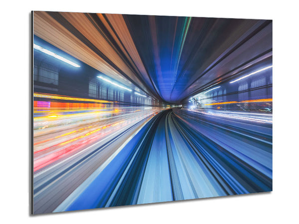 Tunnel of light and colour Metal Print