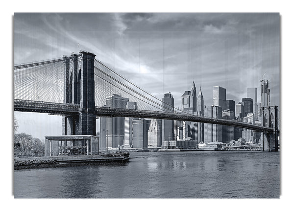 Schwarz-weiße Brücke über New York
