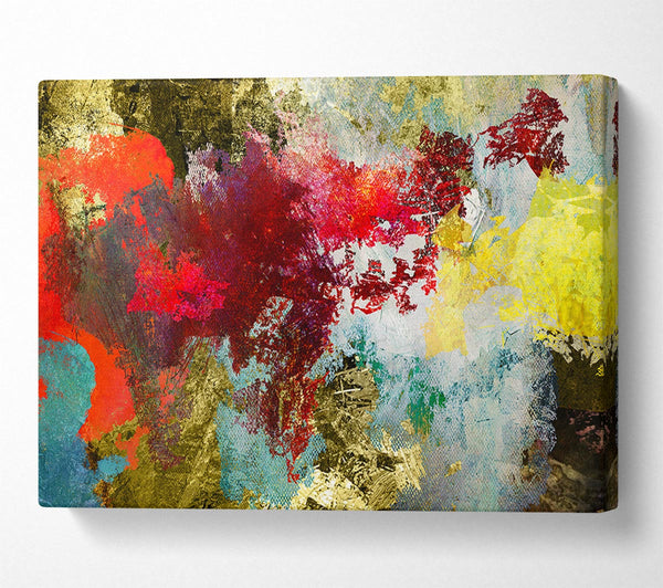  A Canvas Print of Abstract World grunge map Canvas Wall Art