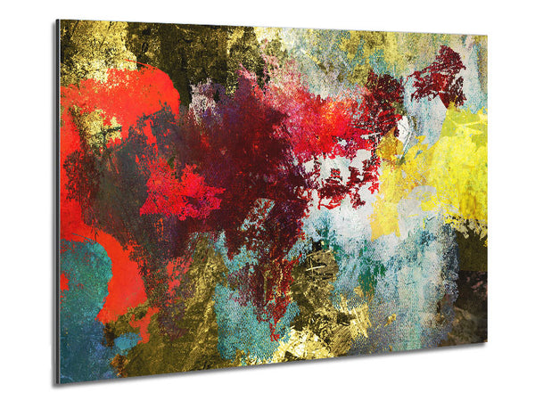 Abstract World grunge map Metal Print