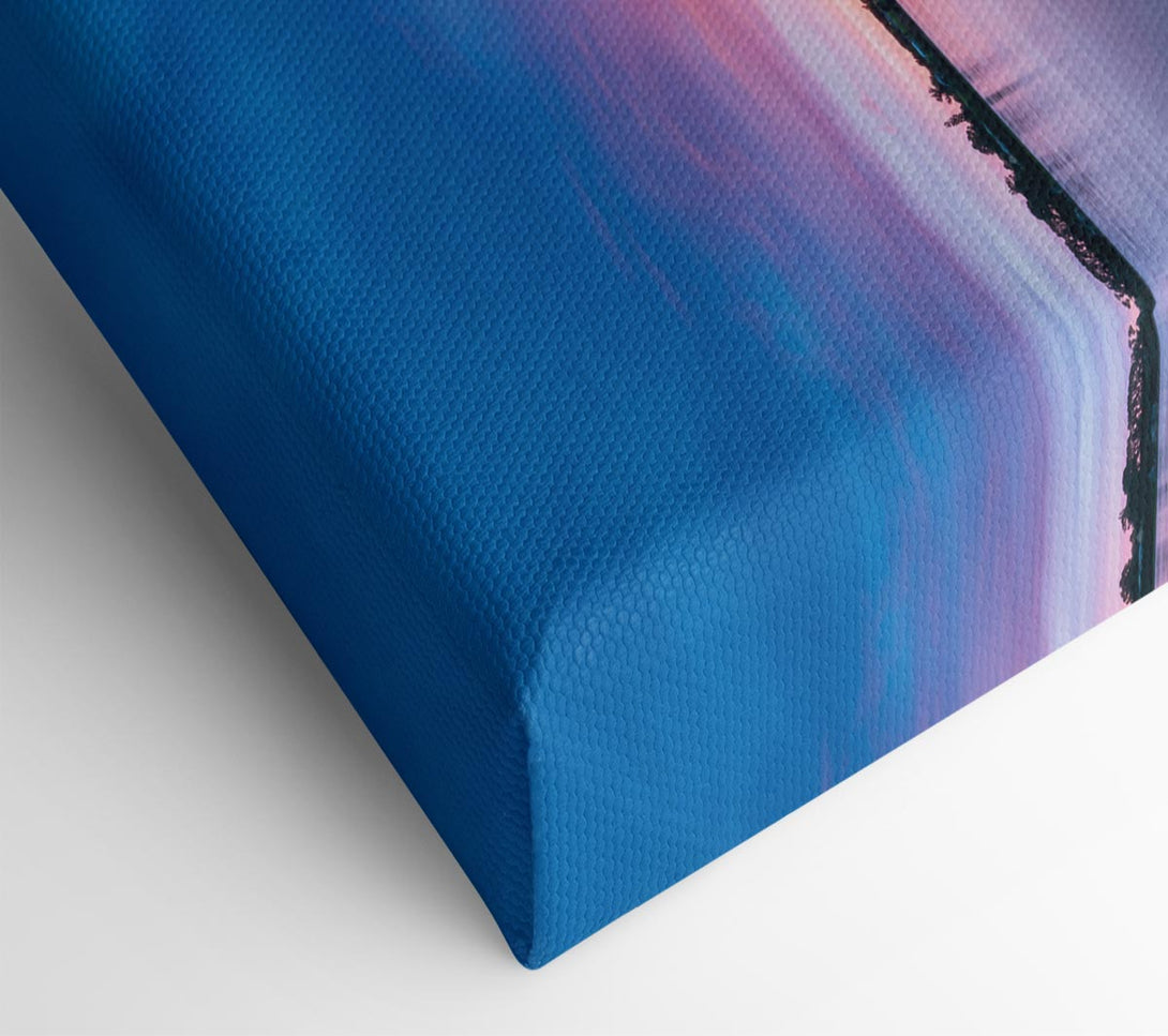  A Canvas Print of Small row boat on calm lake Canvas Wall Art