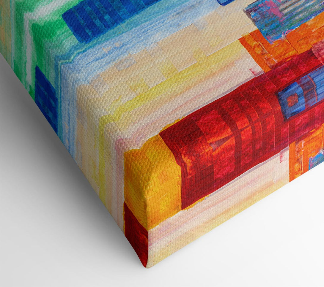  A Canvas Print of City of colour acrylic paint Canvas Wall Art