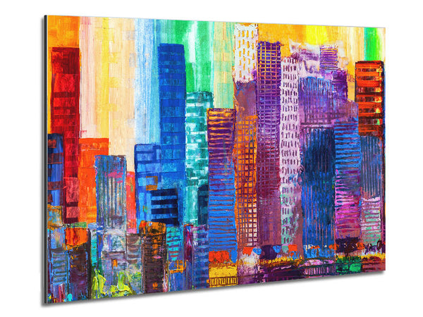 City of colour acrylic paint Metal Print