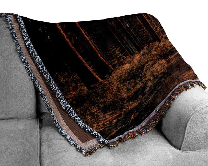Sunrays forest spectrum Woven Blanket