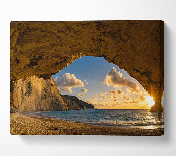  A Canvas Print of Cave on the coast Canvas Art
