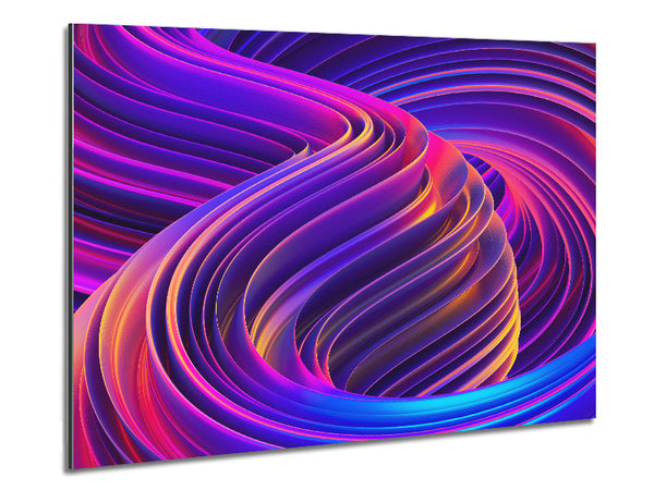 Purple and blue swirl Metal Print