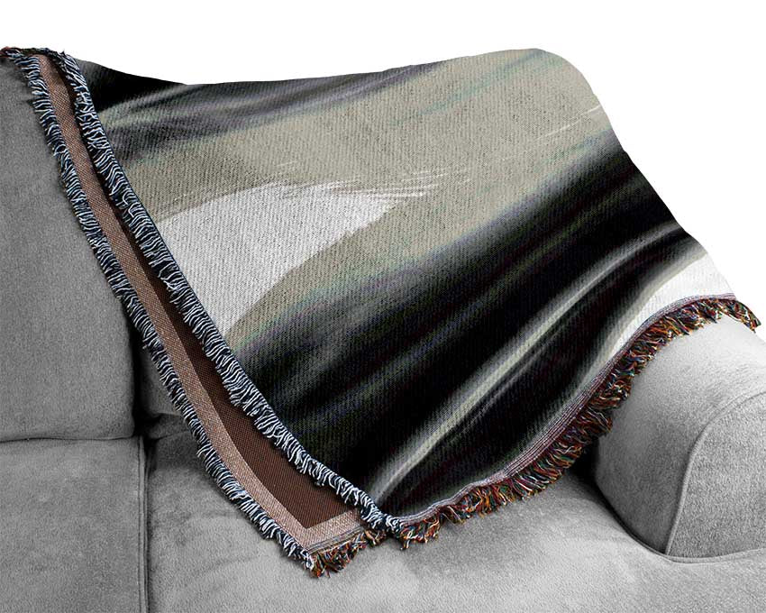Grey swirls Woven Blanket