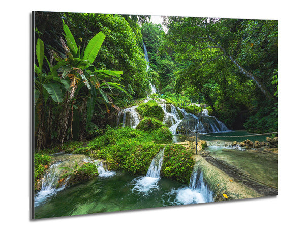 Green paradise mountain jungle Metal Print