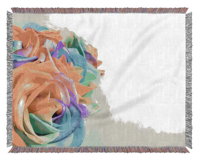 Rose colour rainbow Woven Blanket