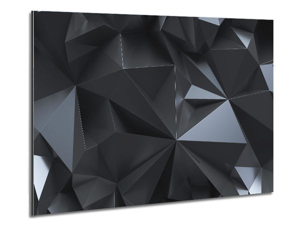 Grey triangles close up isometric Metal Print
