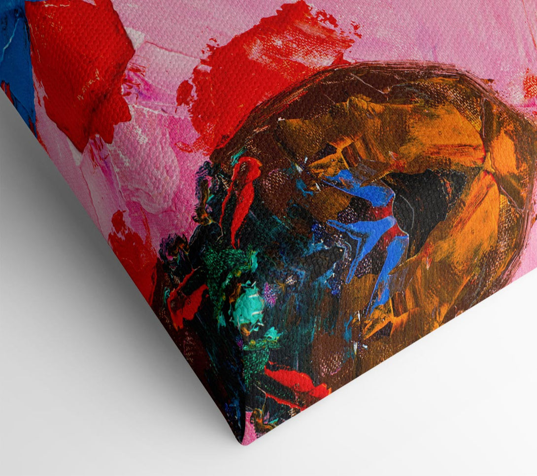  A Canvas Print of splashes of acrylic paint Canvas Print