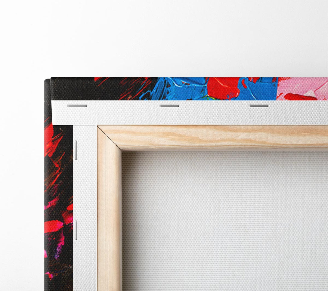  A Canvas Print of splashes of acrylic paint Canvas Print