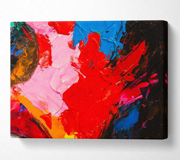  A Canvas Print of splashes of acrylic paint Canvas Print