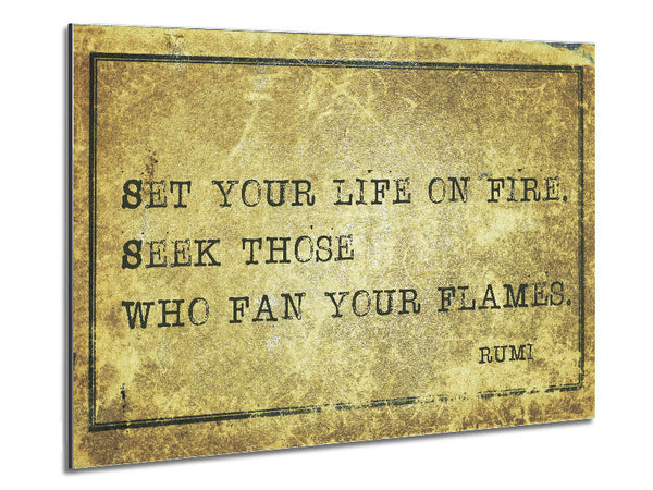 Rumi Quote Metal Print