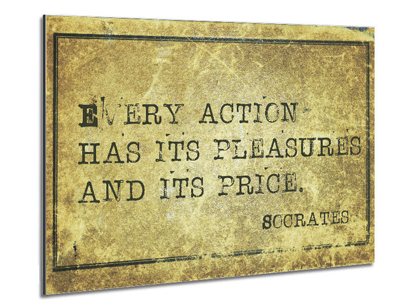 Socrates Quote Metal Print