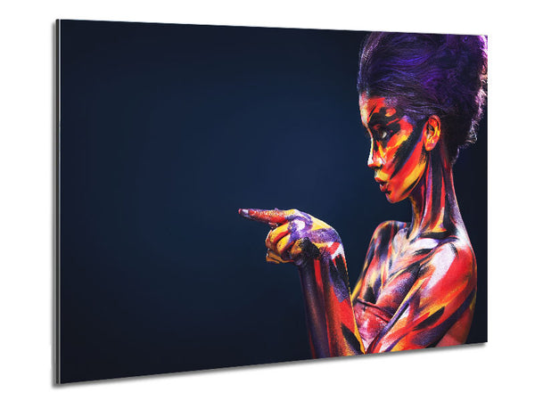 Painted Lady Pointing.jpg Metal Print