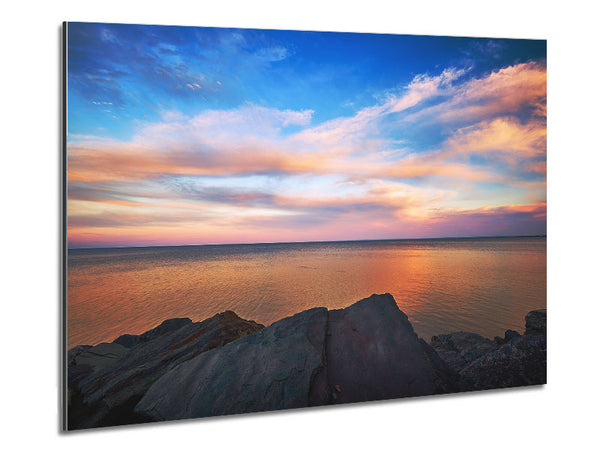 Scenic view out to sea Metal Print