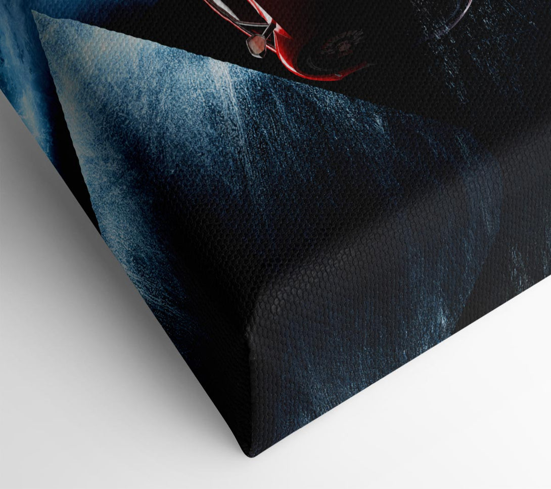  A Canvas Print of Red Supercar stanced Canvas Print
