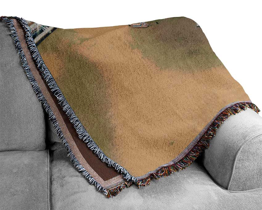 Ferris wheel on the water Woven Blanket