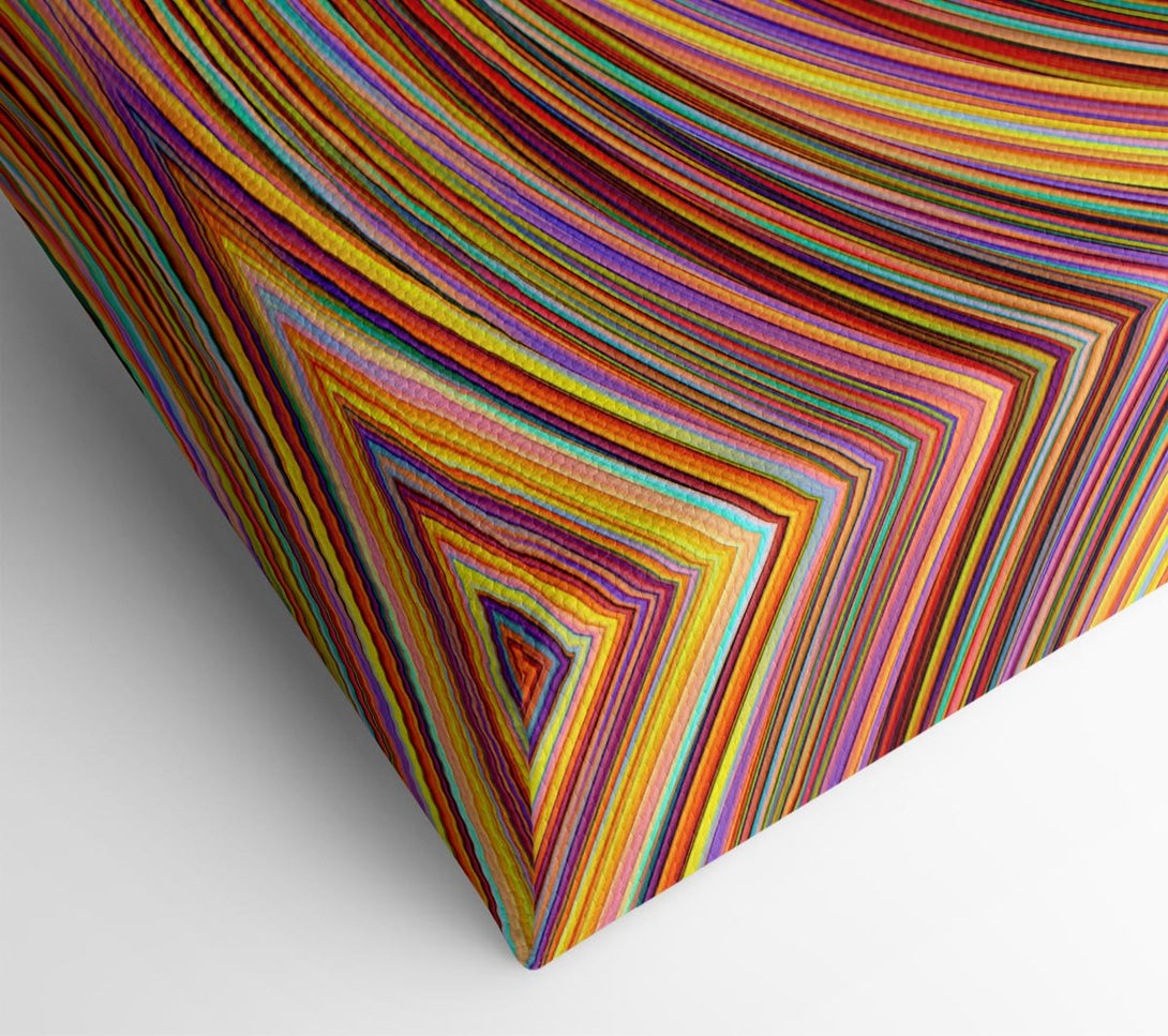  A Canvas Print of Colourful tubes curving in formation Canvas Print