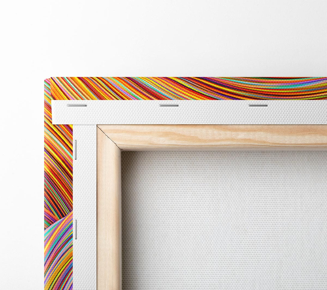  A Canvas Print of Colourful tubes curving in formation Canvas Print