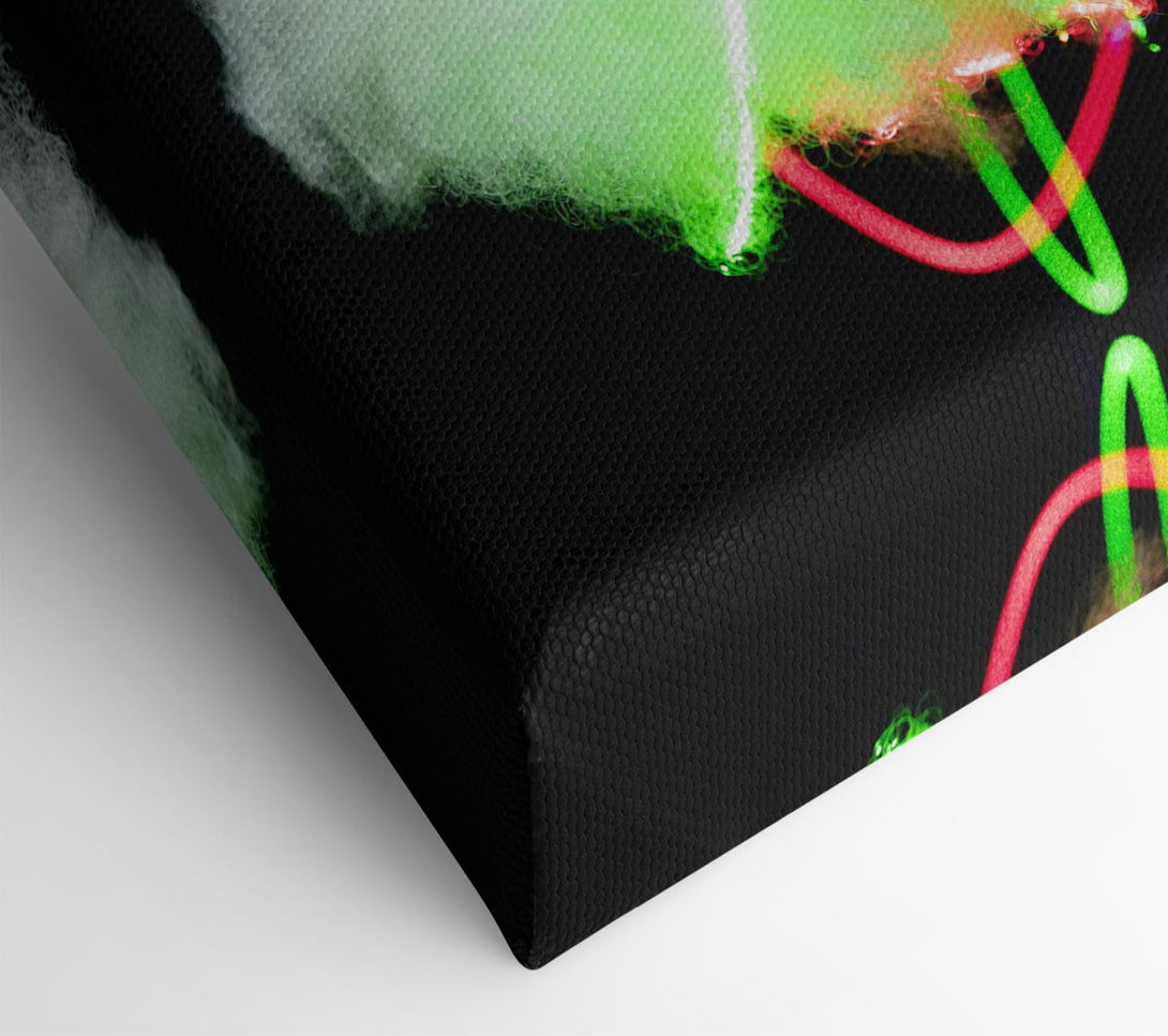  A Canvas Print of Neon light afro Canvas Wall Art