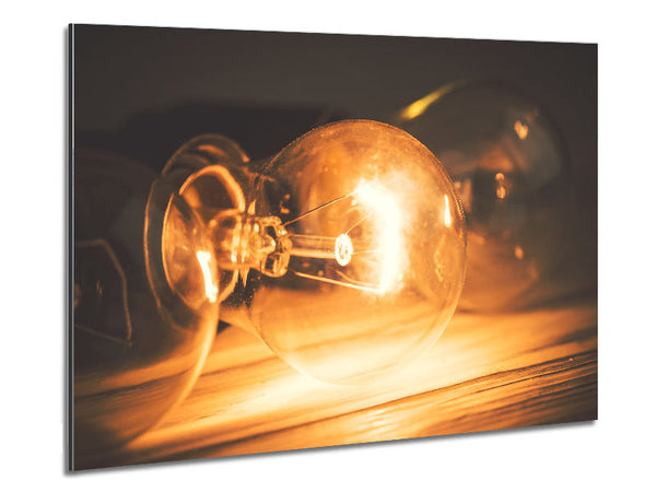 light bulb detail Metal Print