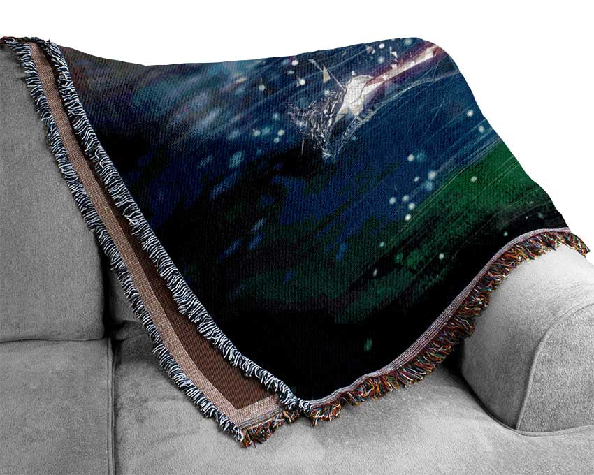 Fractured in light football Woven Blanket