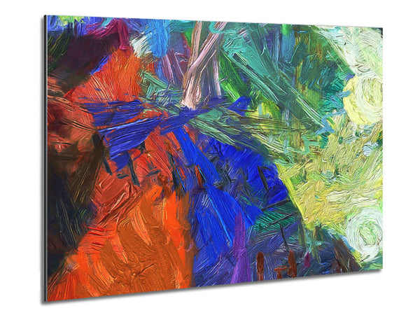 Mad Brush strokes of colour Metal Print
