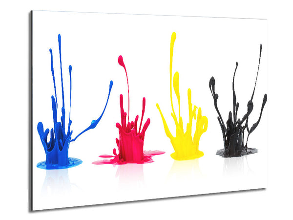 Four splashes of ink Metal Print