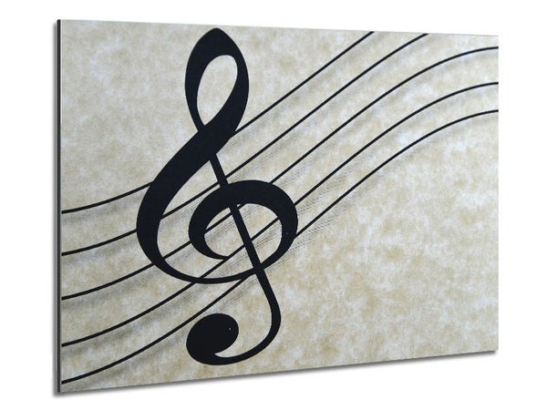 treble clef note Metal Print