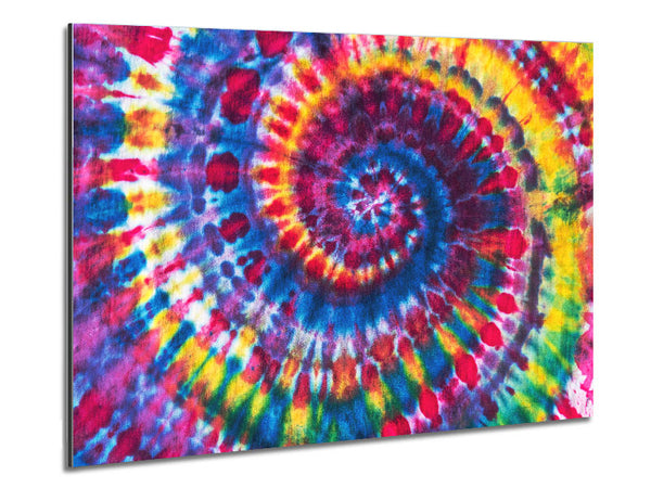 Spiral tie dye Metal Print