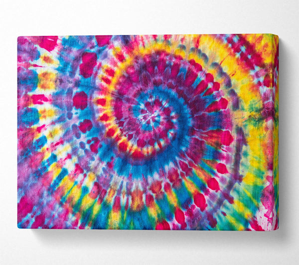  A Canvas Print of Spiral tie dye Canvas Wall Art