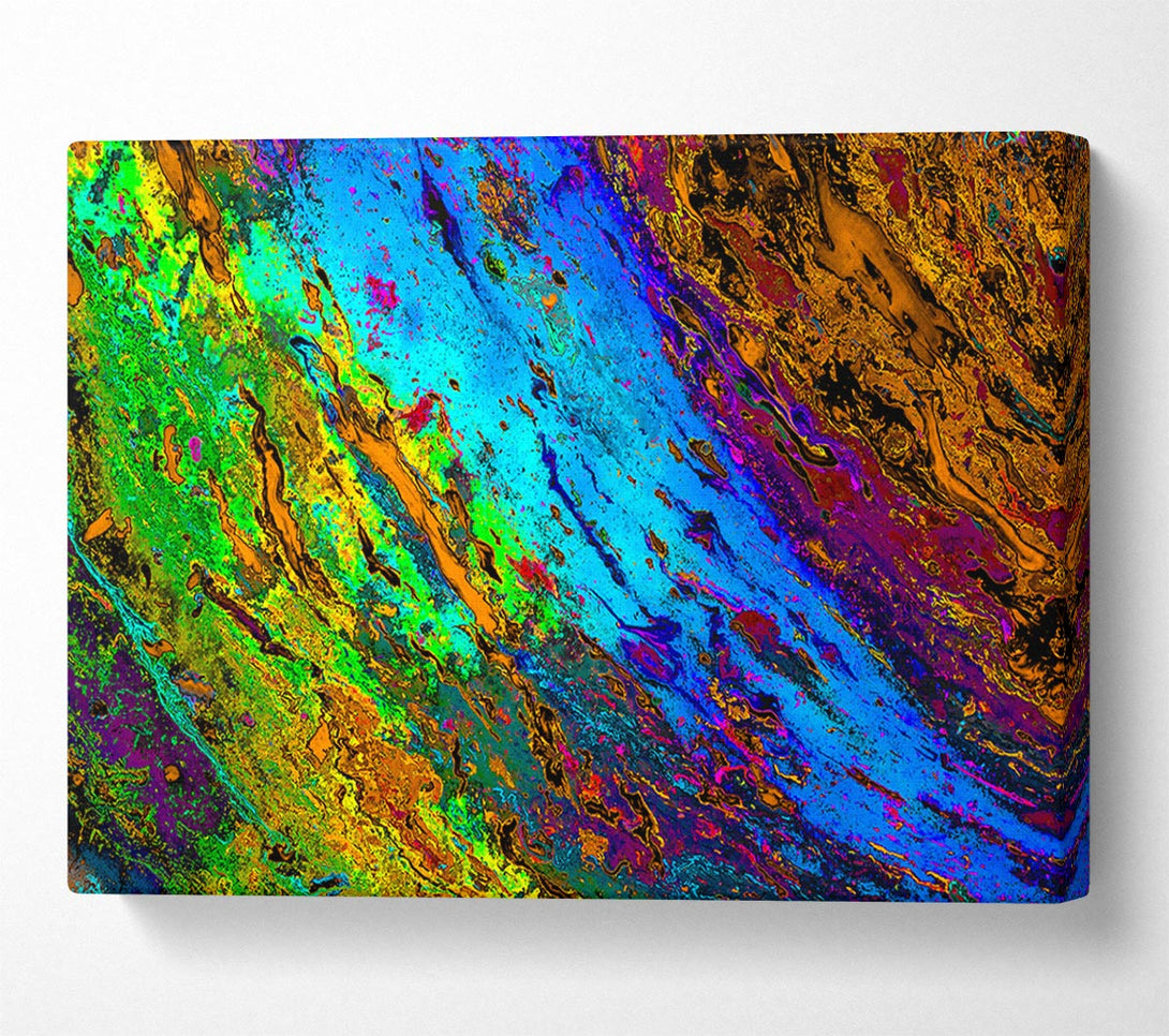  A Canvas Print of Neon Colours of distortion Canvas Print