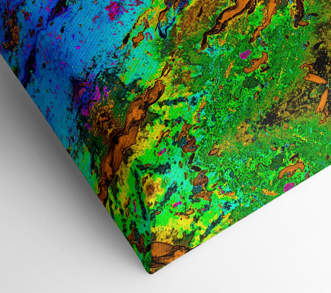  A Canvas Print of Neon Colours of distortion Canvas Print