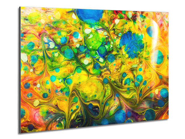 Peacock paint dabs Metal Print