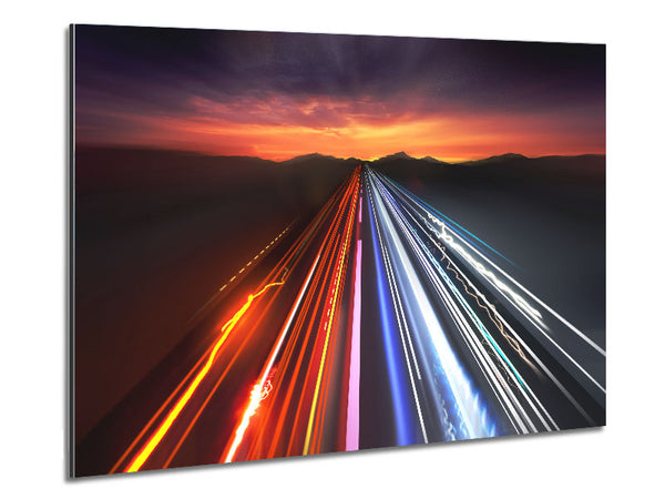 Electric lights on the highland Metal Print
