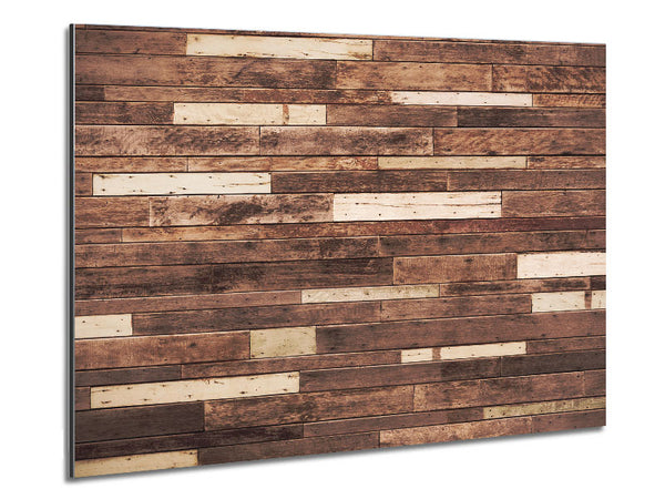Planks of Horizontal wood Metal Print