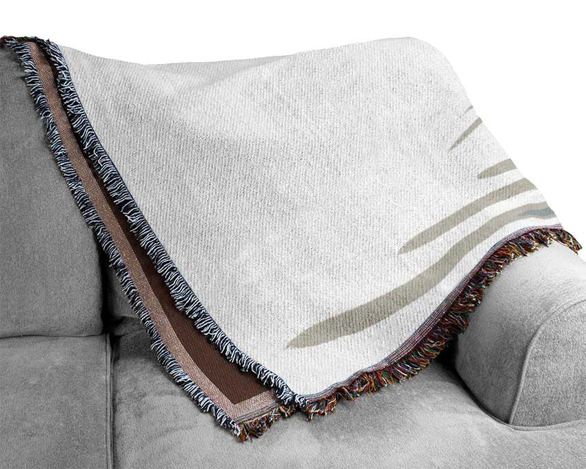 White lotus on rippled water Woven Blanket
