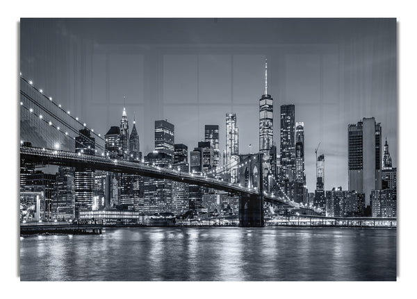 New york lights glowing