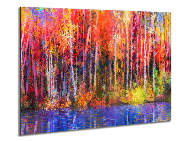 Abstract forest colour strokes Metal Print