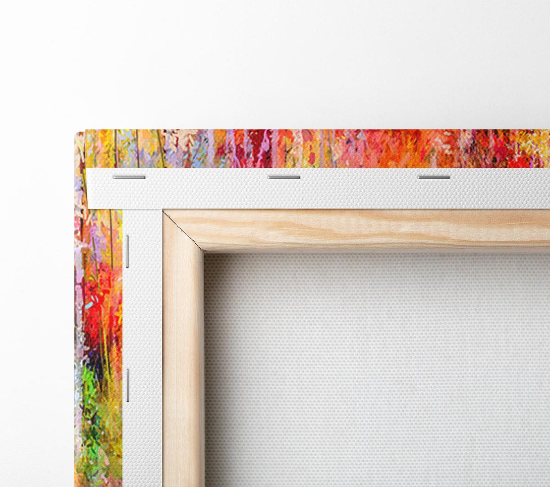  A Canvas Print of Abstract forest colour strokes Canvas Wall Art