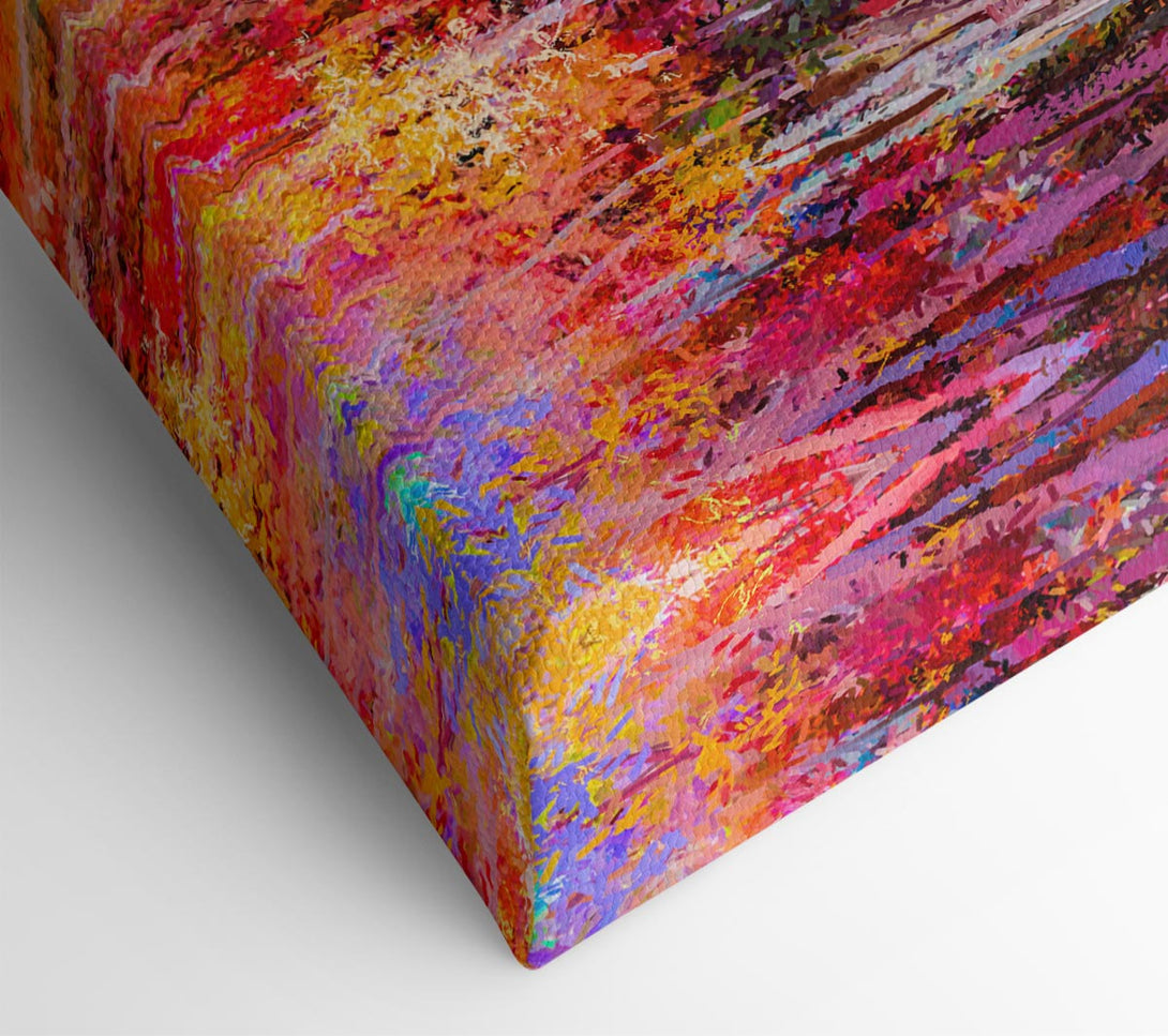  A Canvas Print of Abstract forest colour strokes Canvas Wall Art