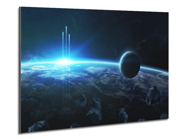Rockets braking the atmostphere Metal Print