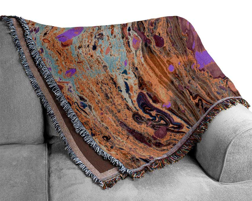 Oily Paint flows Woven Blanket
