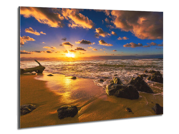 Heavenly Skies off the beach Metal Print