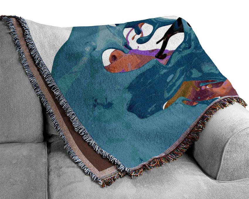 Funky colour splash Woven Blanket