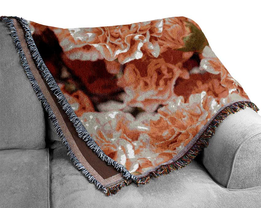 Pink floweres of plenty Woven Blanket