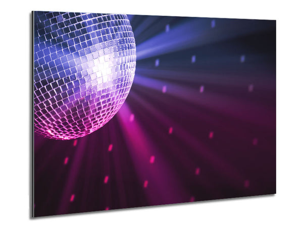 Disco ball blue and pink Metal Print